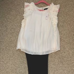 White House Black Market Micro Pleated Shell